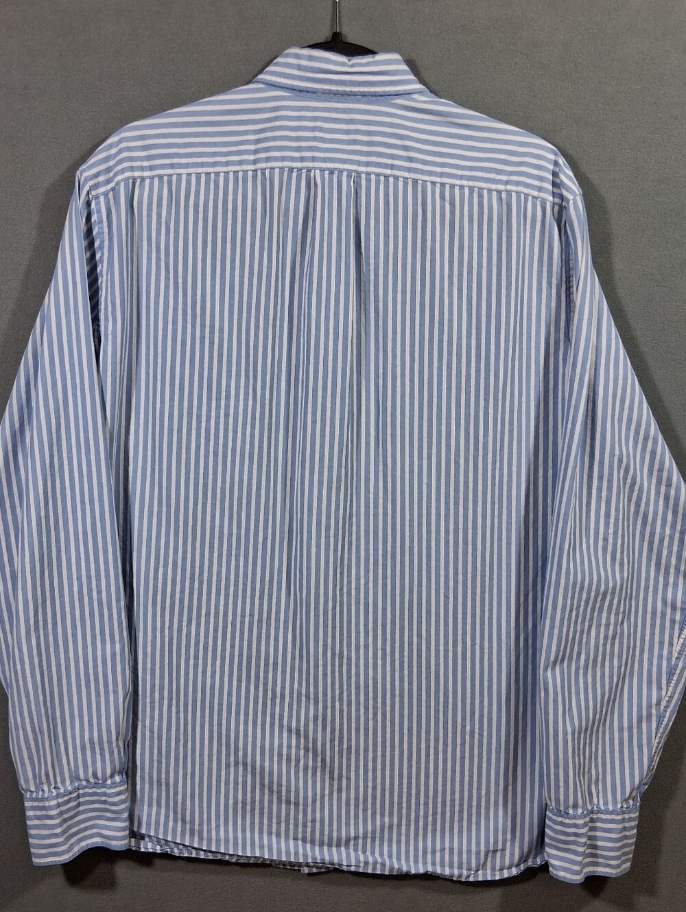 Mens Large J. Crew Classic Button-Down Blue/White Stripe Preppy Office - Picture 4 of 4